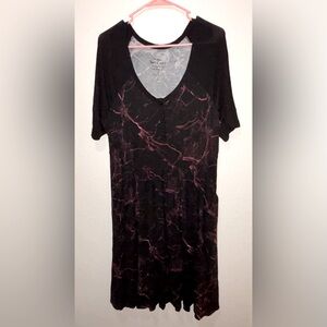 Torrid Black and Pink Marble Dress